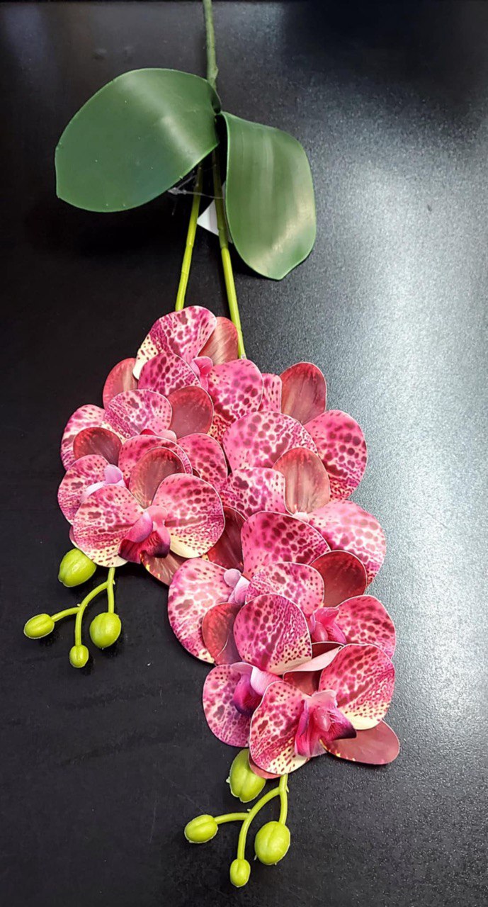 Fir Orhidee Artificială Real Touch Pink Leopard (Imprimeu Pătat)